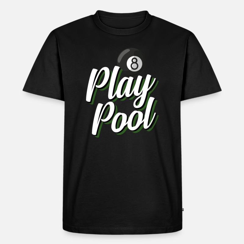 Billard, Billardkugel, Billardspieler, Geschenk - Männer Premium Bio T-Shirt - Schwarz