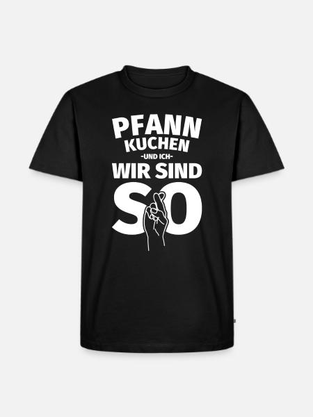 Pfannkuchen Geschenke lustiger Spruch Essen - Männer Premium Bio T-Shirt - Schwarz