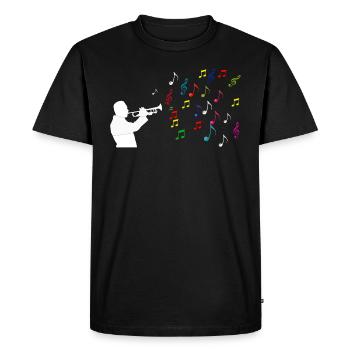 Musique trompette saxophone - T-shirt Premium bio Homme - noir - Devant - Nico (187cm)