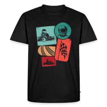 Kart Racing Go-Kart Garçons Enfants Go-Kart - T-shirt Premium bio Homme - noir - Devant - Nico (187cm)