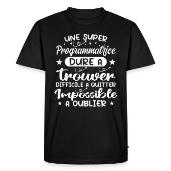 A Super Programmer - Programmer Gift - Men's Premium Organic T-Shirt - black - Front - Nico (187cm)