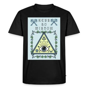 Troisième œil, l’œil qui voit tout, occulte - T-shirt Premium bio Homme - noir - Devant - Nico (187cm)