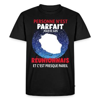 Réunionnais Parfait Idée Cadeau Homme la Réunion - T-shirt Premium bio Homme - noir - Devant - Nico (187cm)