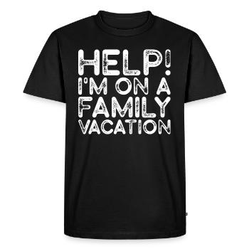 Help Me I'm On A Family Vacation - Men's Premium Organic T-Shirt - black - Front - Nico (187cm)