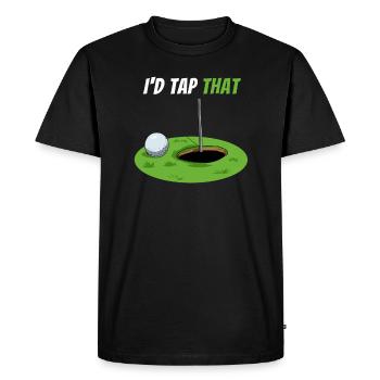 Je toucherais la balle de golf de golfeur - T-shirt Premium bio Homme - noir - Devant - Nico (187cm)
