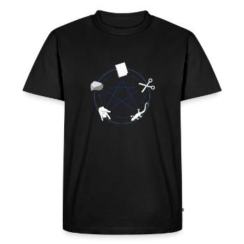 Rock Paper Scissors Lizard Spock - T-shirt Premium bio Homme - noir - Devant - Nico (187cm)