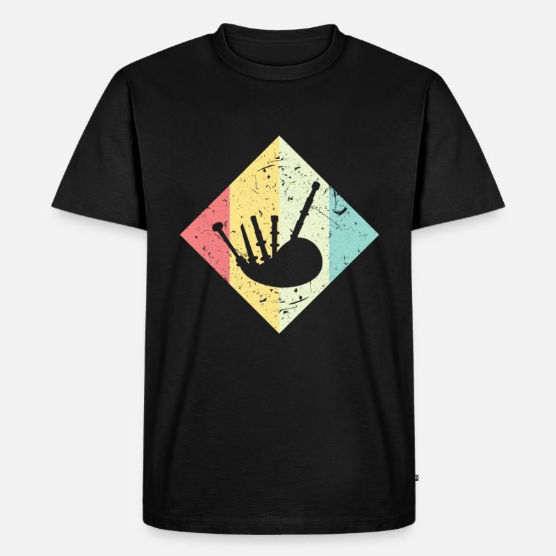 Dudelsack - Männer Premium Bio T-Shirt - Schwarz