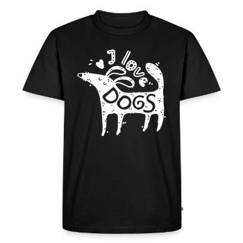 Dogs cadeau pug teckels dictons entraîneur mastiff - T-shirt Premium bio Homme - noir - Devant - Nico (187cm)