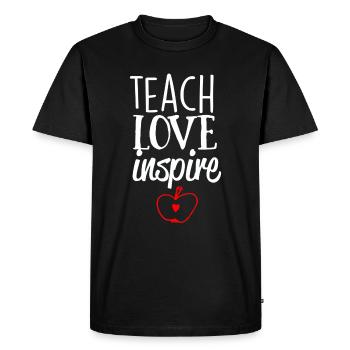 Teacher Gift Education School Sayings Teacher Training - Men's Premium Organic T-Shirt - black - Front - Nico (187cm)