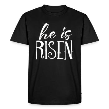 Psaume Don de Dieu Bible Jésus Evangile Christ - T-shirt Premium bio Homme - noir - Devant - Nico (187cm)