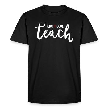 Teacher Gift Education School Sayings Teacher Training - Men's Premium Organic T-Shirt - black - Front - Nico (187cm)