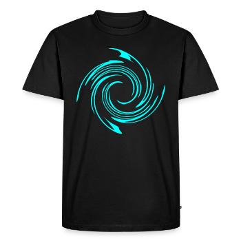 Whirling Spiral Kringel Pattern Shirt Gift Idea - Men's Premium Organic T-Shirt - black - Front - Nico (187cm)