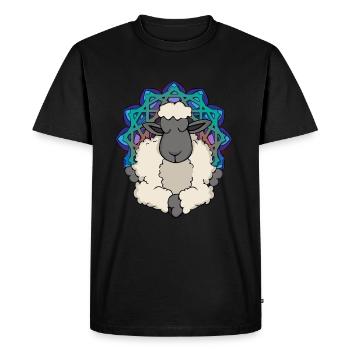 Méditation Idée cadeau Femmes Moutons Yoga - T-shirt Premium bio Homme - noir - Devant - Nico (187cm)