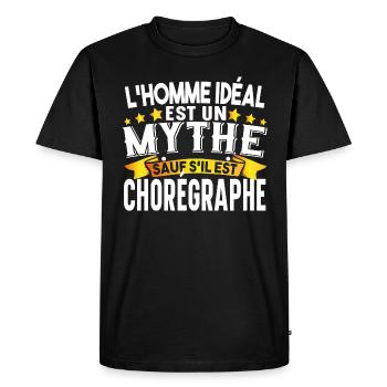 Chorégraphe Homme Chorégraphie Danseur Danser - T-shirt Premium bio Homme - noir - Devant - Nico (187cm)
