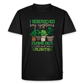 Potted Plants Gift Women Florist Plants - Men's Premium Organic T-Shirt - black - Front - Nico (187cm)