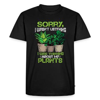 Plants Fan Gardener Potted Plants Gift Florist - Men's Premium Organic T-Shirt - black - Front - Nico (187cm)