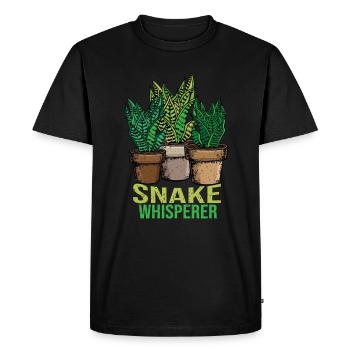 Bow Hemp Gift Women Sansiviera Plant - Men's Premium Organic T-Shirt - black - Front - Nico (187cm)