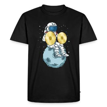 Cymbals Musical Instrument Astronaut Big Band Cymbals - Men's Premium Organic T-Shirt - black - Front - Nico (187cm)