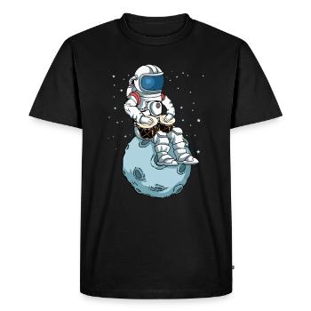Bongo Drum Musical Instrument Astronaut Bongos - Men's Premium Organic T-Shirt - black - Front - Nico (187cm)