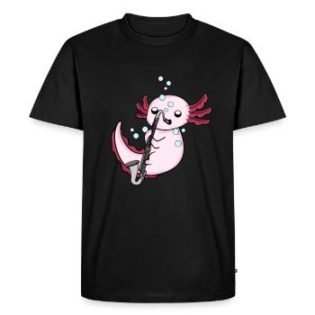 Clarinette basse Axolotl Big Band Children’s Orchestra - T-shirt Premium bio Homme - noir - Devant - Nico (187cm)