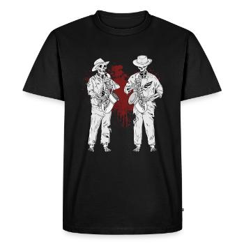 Saxophone Cadeau Hommes Big Band Musique Saxophone - T-shirt Premium bio Homme - noir - Devant - Nico (187cm)