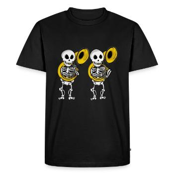 Sousaphone Player Skeleton Music Big Band Sousaphone - T-shirt Premium bio Homme - noir - Devant - Nico (187cm)