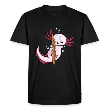 Axolotl Basson Instrument de Musique Big Band Hautbois - T-shirt Premium bio Homme - noir - Devant - Nico (187cm)