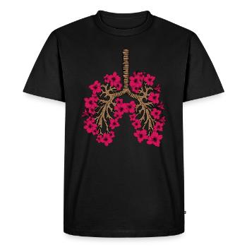 Jardin Fleuriste Cadeau Femmes Plantes Fleurs - T-shirt Premium bio Homme - noir - Devant - Nico (187cm)