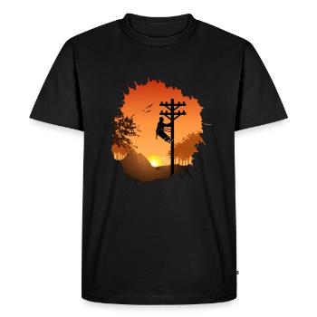 Cable Installer Gift Men Cable Installer - Men's Premium Organic T-Shirt - black - Front - Nico (187cm)