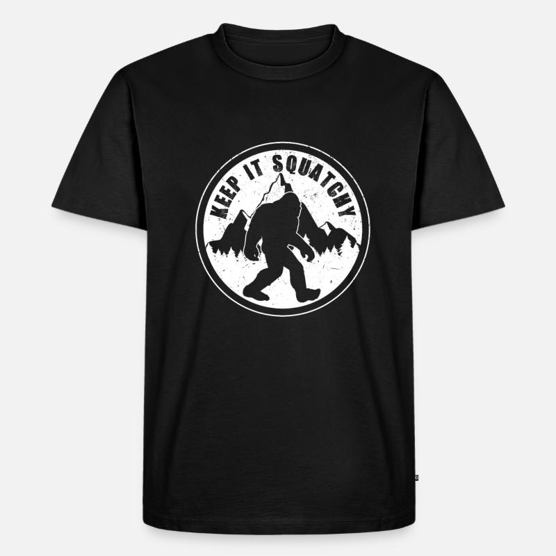 Bigfoot Sasquatch - Männer Premium Bio T-Shirt - Schwarz