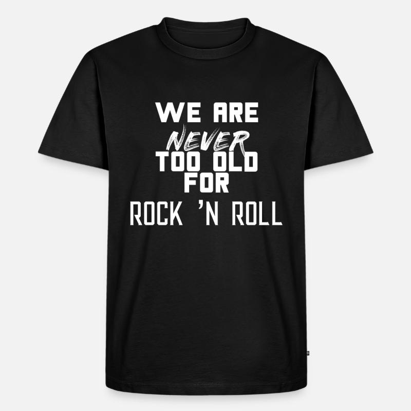 ROCK AND ROLL - Männer Premium Bio T-Shirt - Schwarz