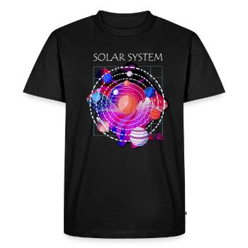 Solar system planets galaxy - Men's Premium Organic T-Shirt - black - Front - Nico (187cm)