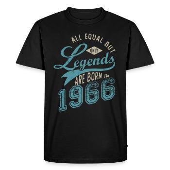 LEGEND ARE BORN IN 1966 birthday gift 56 years - Men's Premium Organic T-Shirt - black - Front - Nico (187cm)