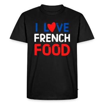 j'aime la cuisine française cadeau - T-shirt Premium bio Homme - noir - Devant - Nico (187cm)