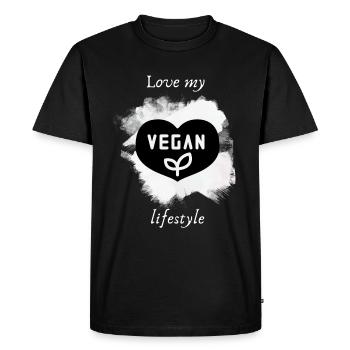 Vegan Living Love My Vegan Lifestyle - T-shirt Premium bio Homme - noir - Devant - Nico (187cm)