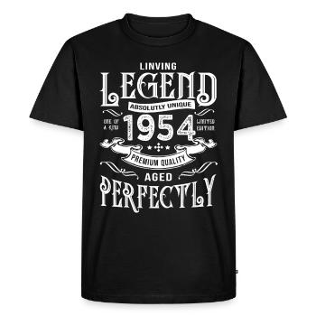1954 Vintage Birthday Born in 1954 - Men's Premium Organic T-Shirt - black - Front - Nico (187cm)
