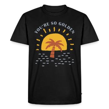 You're so golden - sun desert graphic - Men's Premium Organic T-Shirt - black - Front - Nico (187cm)