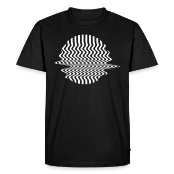 geometric glitched design - Men's Premium Organic T-Shirt - black - Front - Nico (187cm)