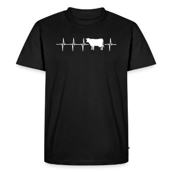 I Love Cows Gift Idea - Order Here - Men's Premium Organic T-Shirt - black - Front - Nico (187cm)