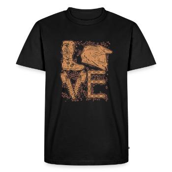 MOTOCYCLISTE | MOTOCROSS RACE CONDUCTEUR IDEA - T-shirt Premium bio Homme - noir - Devant - Nico (187cm)