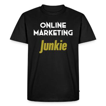 Online Marketing T-Shirt - Men's Premium Organic T-Shirt - black - Front - Nico (187cm)