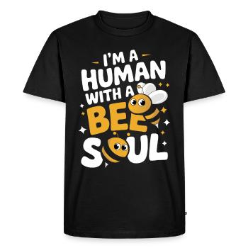 abeille abeille apicultrice abeille abeille - T-shirt Premium bio Homme - noir - Devant - Nico (187cm)