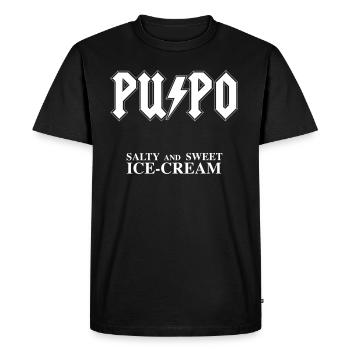 Salty and Sweet ICE-CREAM - Men's Premium Organic T-Shirt - black - Front - Nico (187cm)