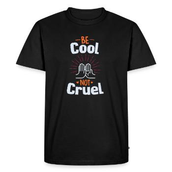 Be Cool Shirt - shake hands black - Men's Premium Organic T-Shirt - black - Front - Nico (187cm)