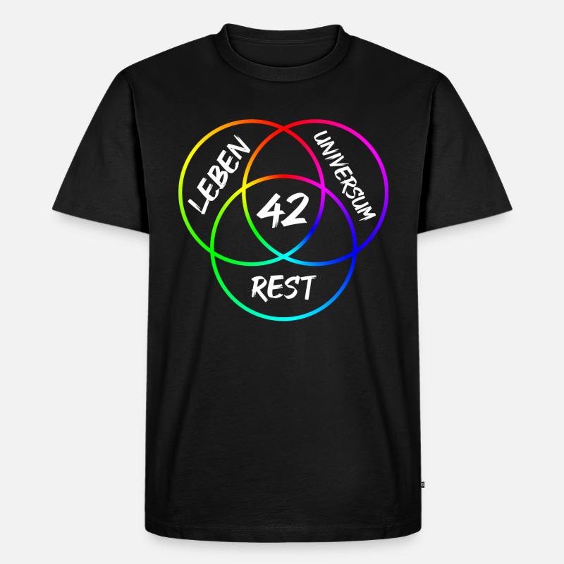 Antwort 42 - Männer Premium Bio T-Shirt - Schwarz