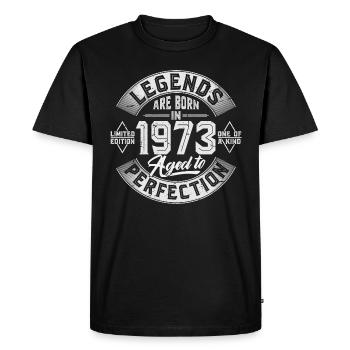 Né en 1973 Legends Cadeau d’anniversaire - T-shirt Premium bio Homme - noir - Devant - Nico (187cm)