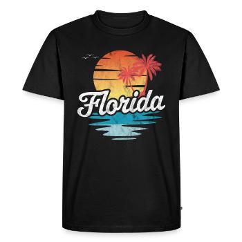 Florida - Men's Premium Organic T-Shirt - black - Front - Nico (187cm)