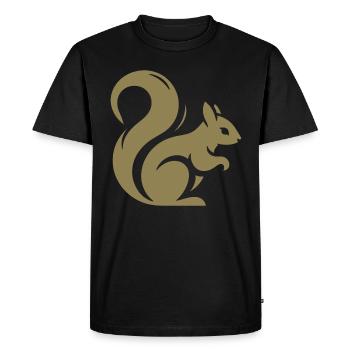Minimalist Squirrel Silhouette - Men's Premium Organic T-Shirt - black - Front - Nico (187cm)
