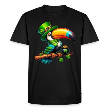 Chemise Toucan oiseau oiseau de paradis de la Saint-Patrick - T-shirt Premium bio Homme - noir - Devant - Nico (187cm)