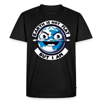 Flat Earth Humor: Satire & Ironic Jokes - Men's Premium Organic T-Shirt - black - Front - Nico (187cm)